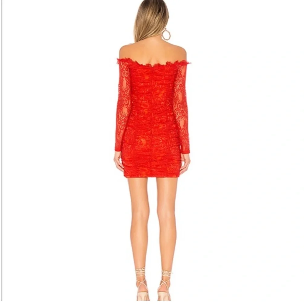 💋 MAJORELLE Darling Dress in Red Lace. Size SMALL. Great Condition! Long Sleeved - Picture 3 of 8